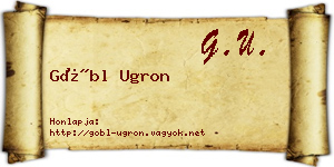 Göbl Ugron névjegykártya